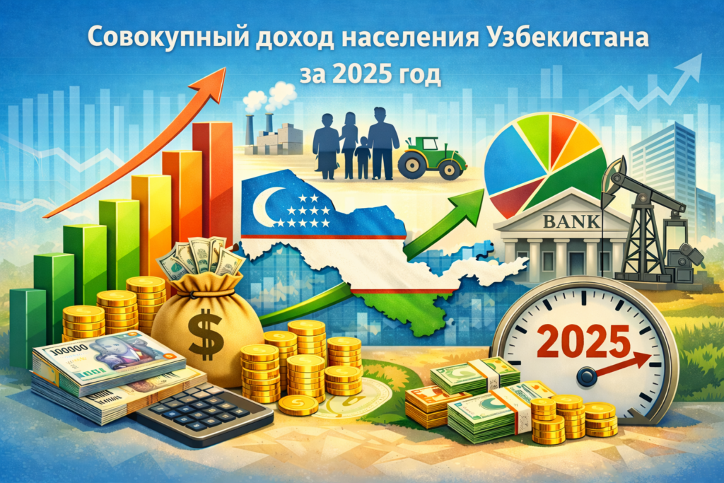 Совокупный доход населения Узбекистана за 2025 год