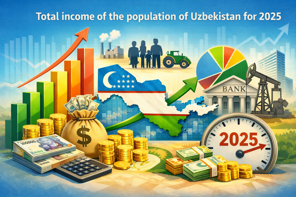 Total income of the population of Uzbekistan for 2025